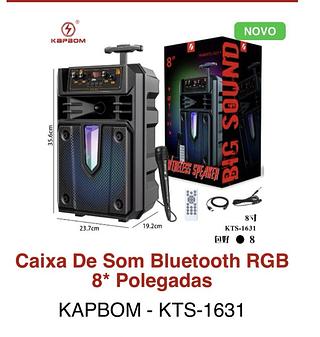 Caixa de som com controle com microfone