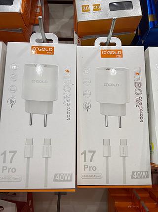 Carregador turbo para iPhone 15 16 17 tipo-c 40W