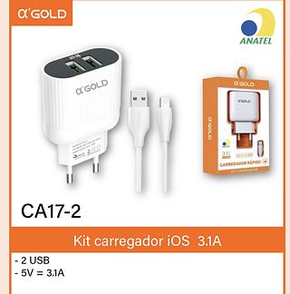 Carregador iOS Rápido 3.1A 2USB