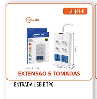 Extensão com usb e tipo-c