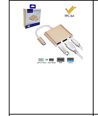 Cabo adaptador tipo-c para hdmi usb3.0 tipo-c fêmea