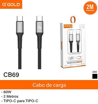 Cabo tipo-c para tipo-c 2M turbo