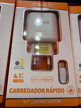 Carregador tipo-c Rápido 4.1A 2USB