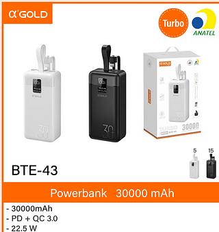 Bateria Power bank 30000mAh Turbo