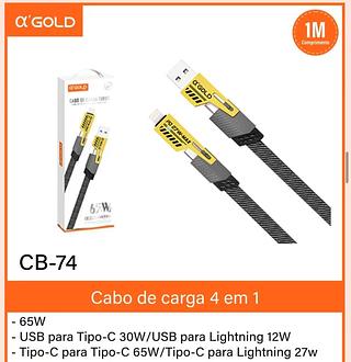 Cabo de carga 4 em 1 65W