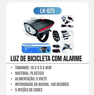 LED de bicicleta com alarme