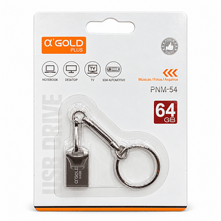 Pendrive USB com chaveiro 64GB
