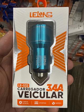 Fonte para carro USB e tipo-c