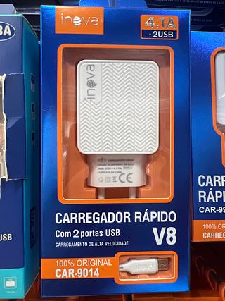 Carregador 4.1A inova V8 para casa