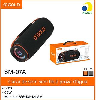 Caixa de som grande Bluetooth 60W para água