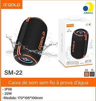 Caixa de som 20W Bluetooth para água